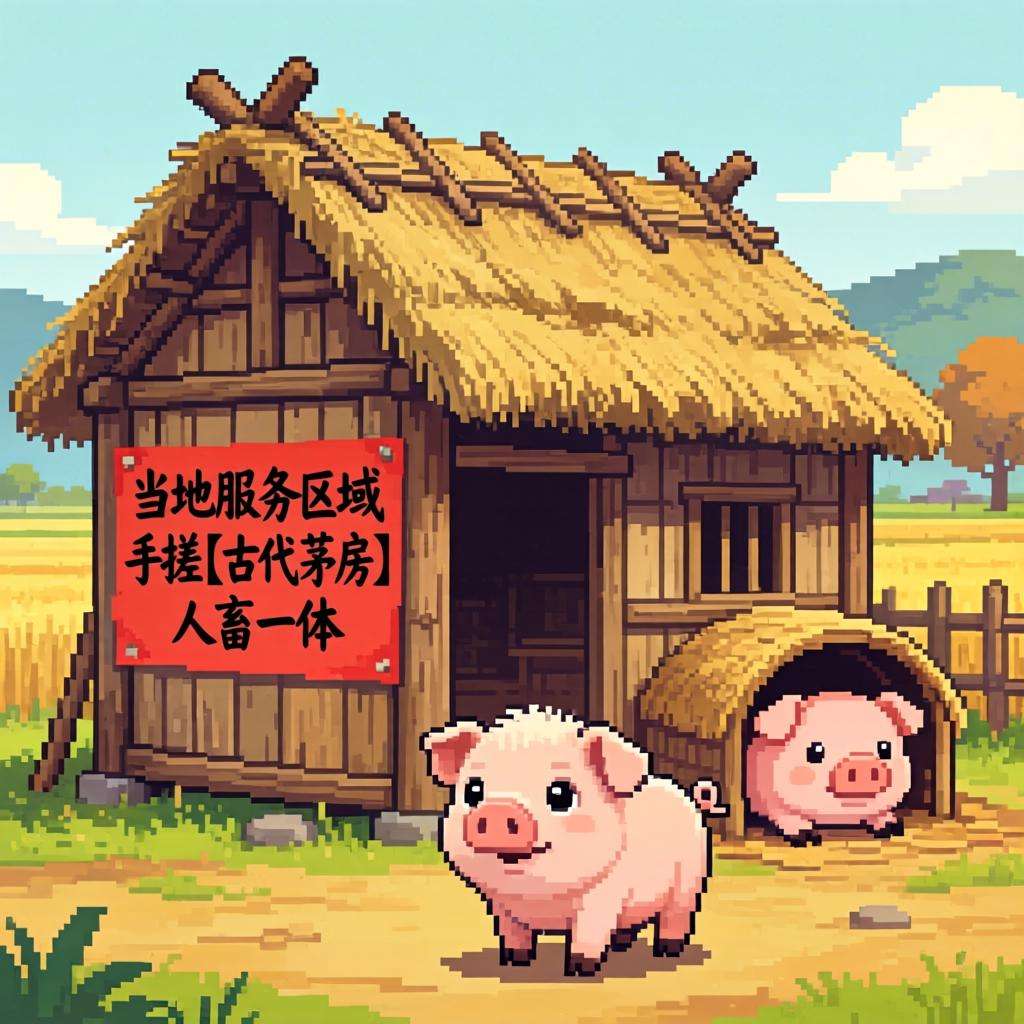 心动小镇手搓【古代茅房】人畜一体建筑教程官方正版下载 - 极玩家
