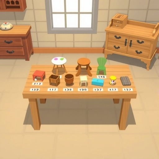 心动小镇心动小镇 奶茶鼠 全10件 家具承重 清单(图1)