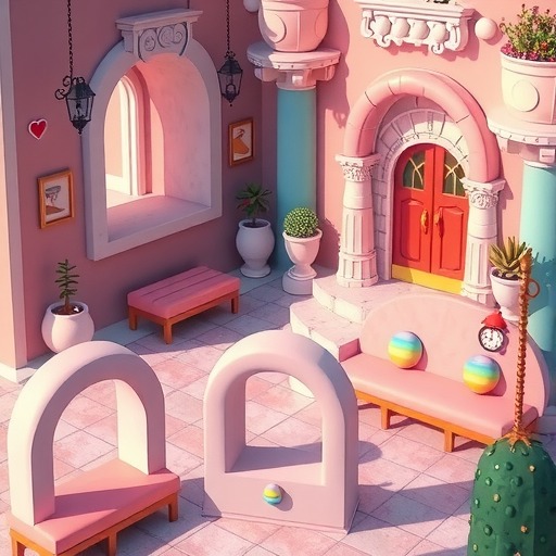 心动小镇心动小镇 5.10~5.16粉色泡泡家具全15个位置(图1)