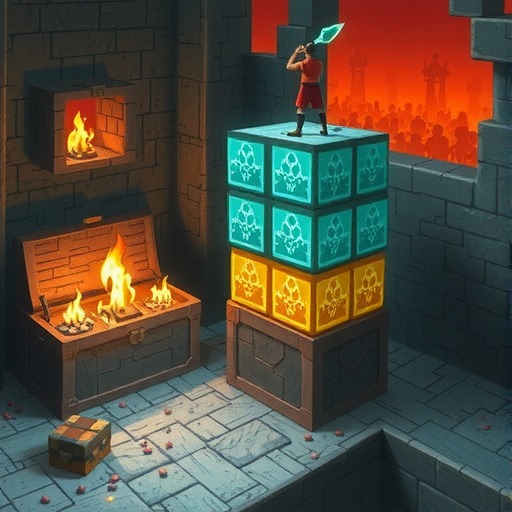 冒险寻宝然后打败魔王新版幽奈化身叠叠乐方法（弱点打击）(图1)