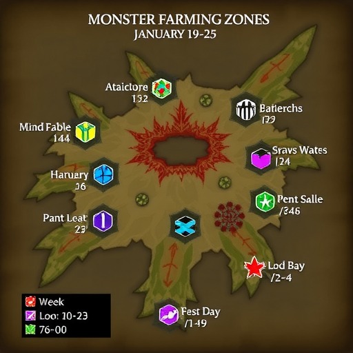 王都创世录本周周常刷怪地点（1.19-1.25）(图1)