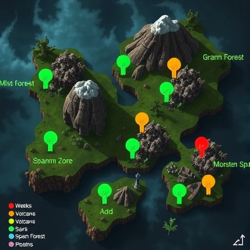 王都创世录第九周周常怪物分布图(图2)