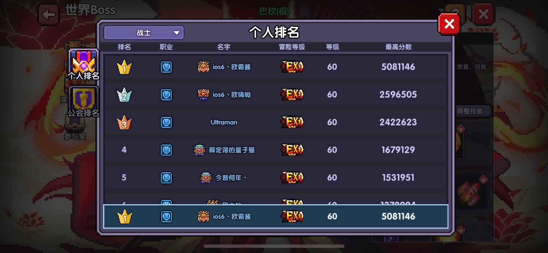 我的勇者各职业世界boss组队强度情况（2022年1月-3月）(图4)