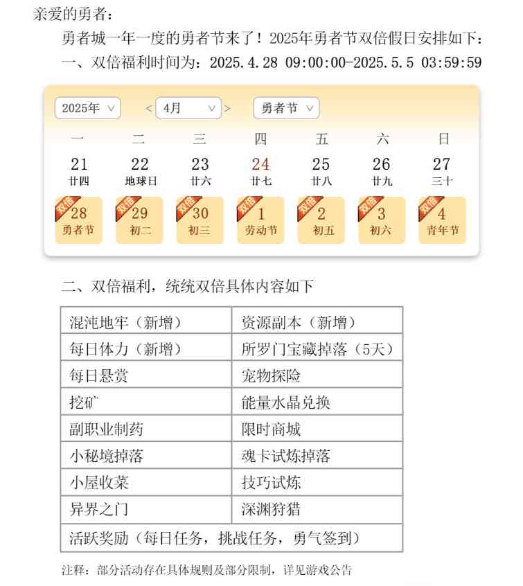 我的勇者勇者节兑换码合集+体力规划(图1)