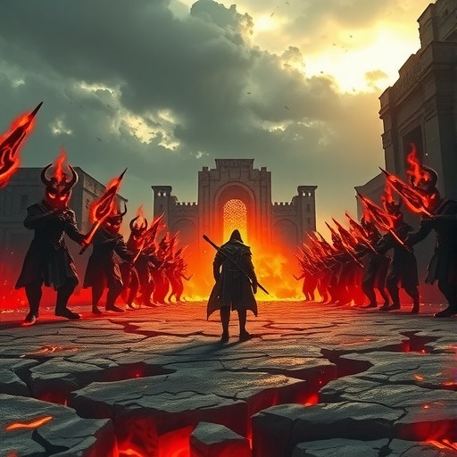 部落与弯刀周目高了90天后碰到了火魔人军团怎么办？(图1)