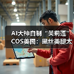 AI大神自制“芙莉莲”COS美图：黑丝美腿太涩了！（图2）
