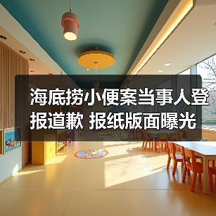 海底捞小便案当事人登报道歉 报纸版面曝光(图2) 海底捞小便案当事人登报道歉 报纸版面曝光(图2)