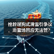 拴脖遛狗式滑雪引争议,滑雪场回应无法管?(图1) 拴脖遛狗式滑雪引争议,滑雪场回应无法管?(图1)