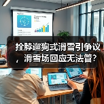 拴脖遛狗式滑雪引争议,滑雪场回应无法管?(图4) 拴脖遛狗式滑雪引争议,滑雪场回应无法管?(图4)